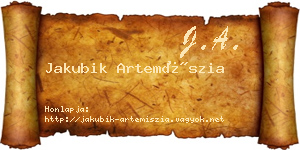 Jakubik Artemíszia névjegykártya